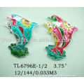 Polyresin plated dolphin magnet